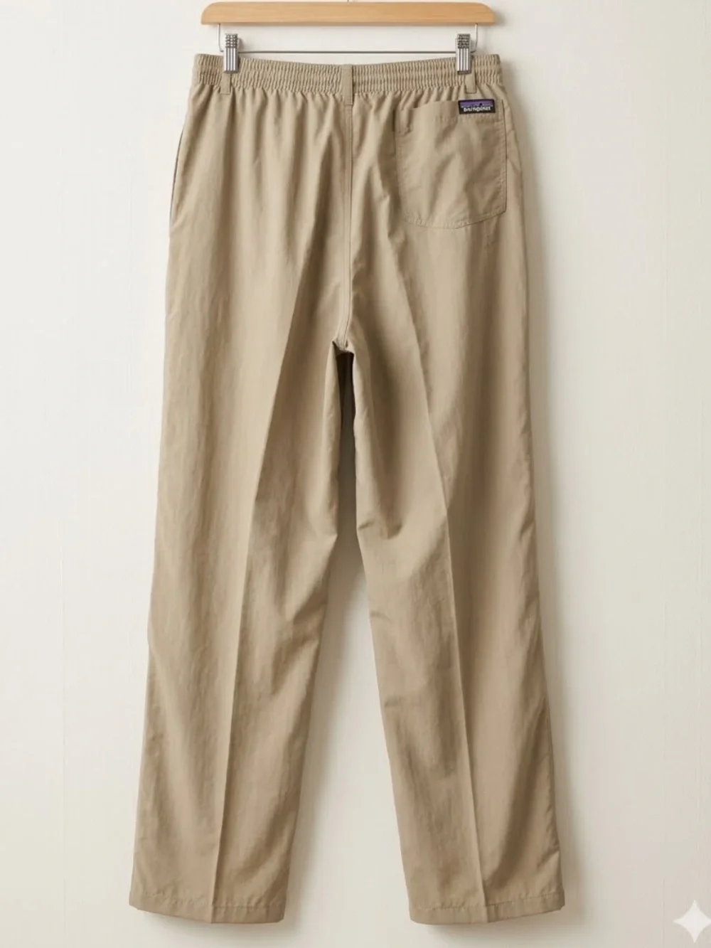 Patagonia Men's Baggies Khaki Elastic-Waist Chinos, Size Large